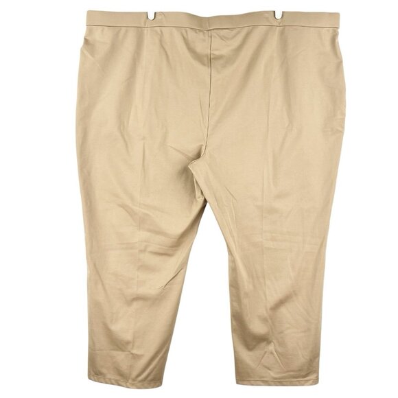 Isaac Mizrahi Live Elements Women's Stretch Pull-on Taupe Pant w/Pintuck Sz 5XP - Picture 2 of 14